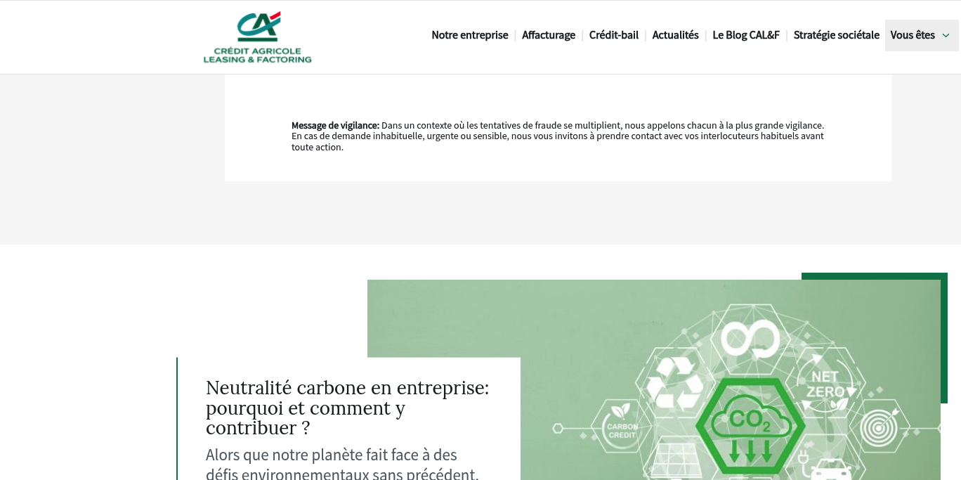 Aperçu Crédit Agricole Leasing & Factoring