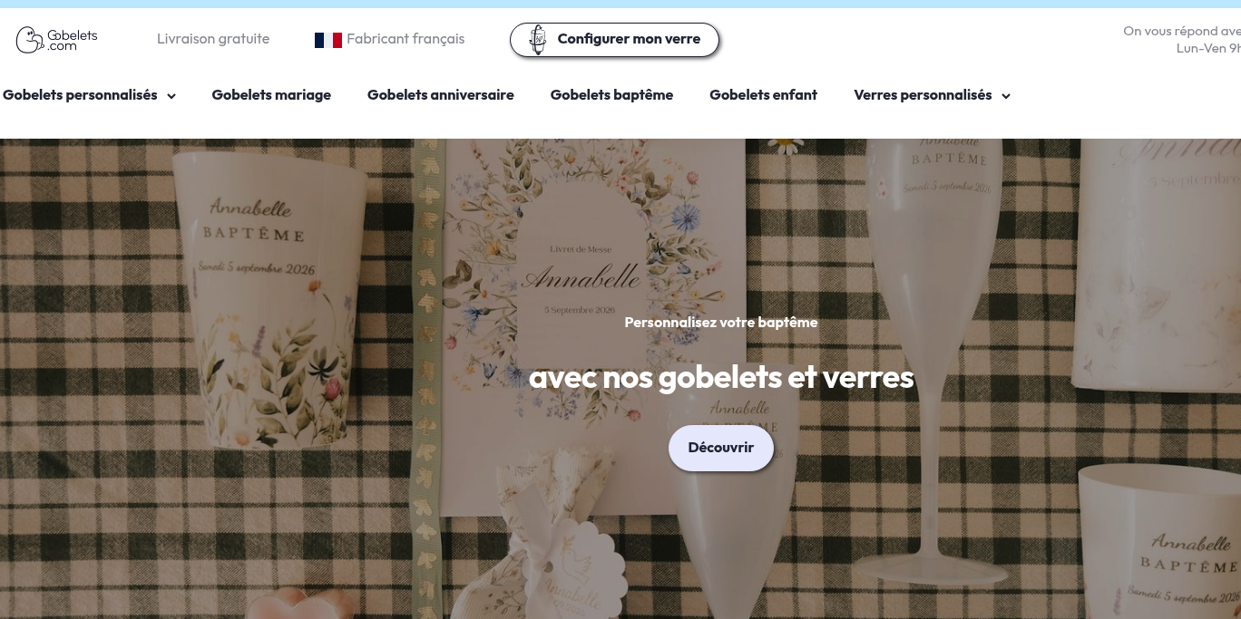 Aperçu Gobelets.com