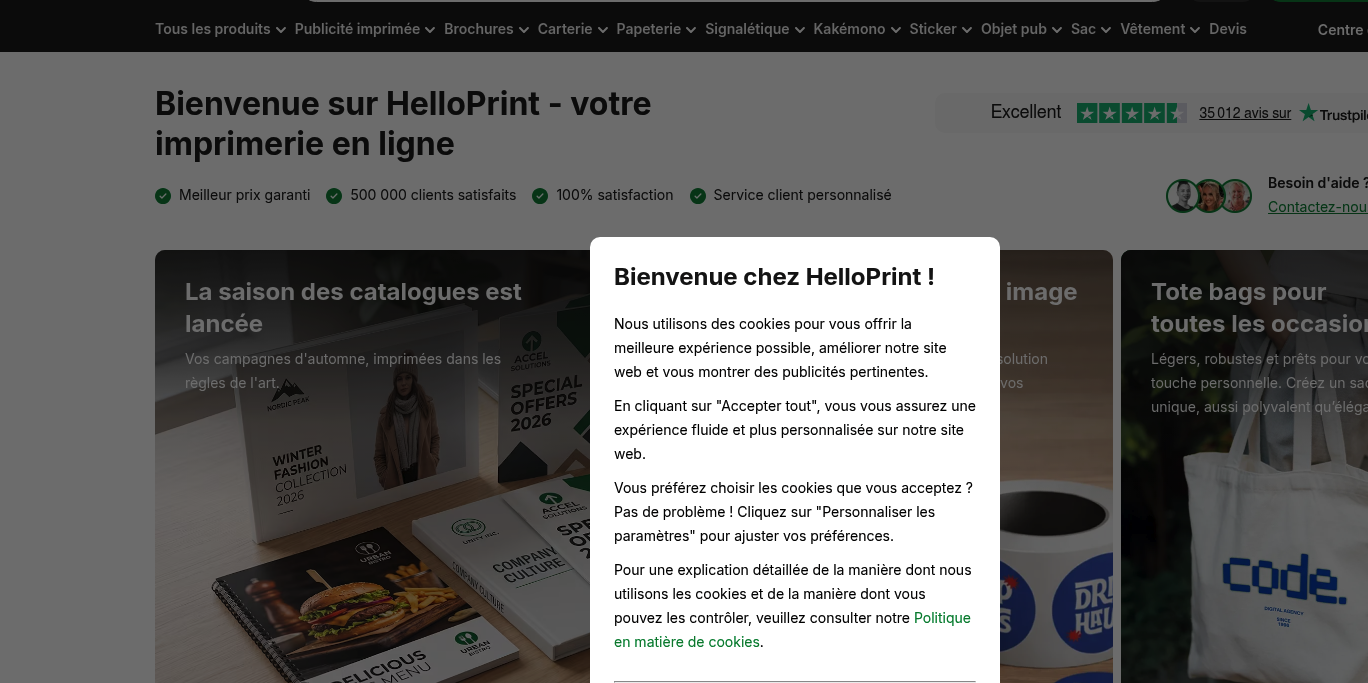 Aperçu Helloprint