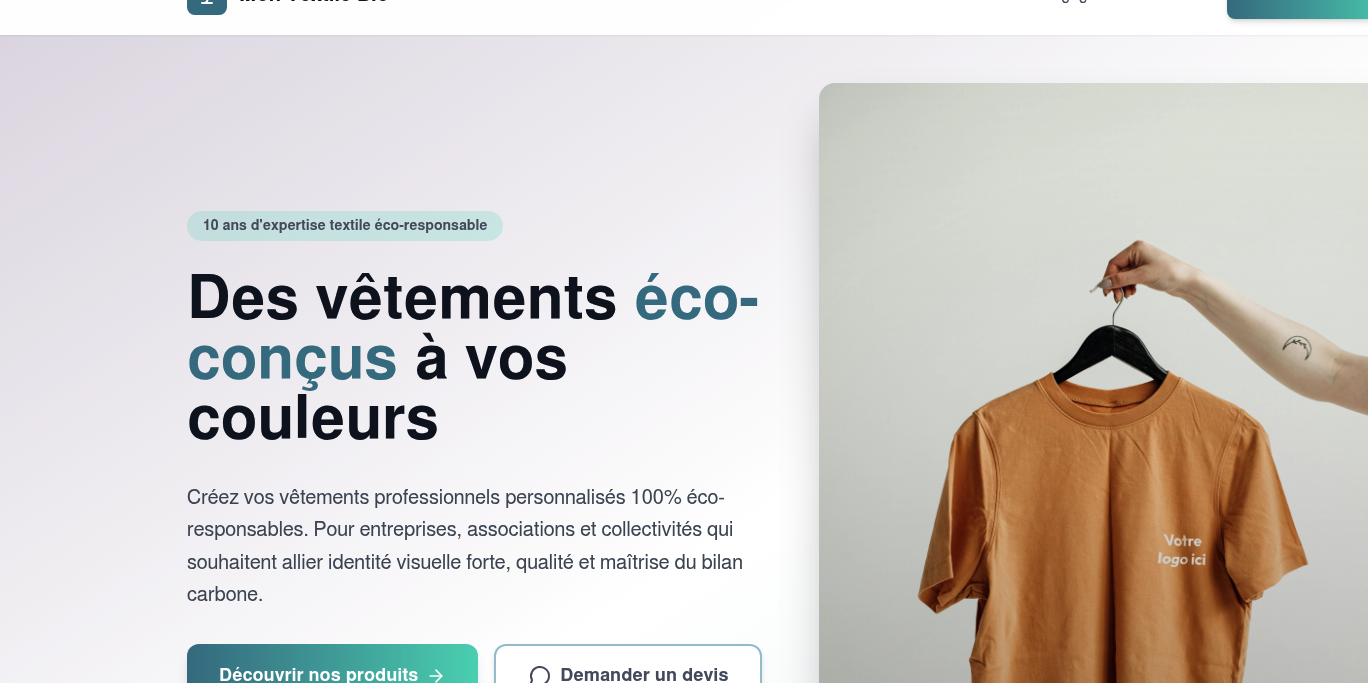 Aperçu Mon Textile Bio