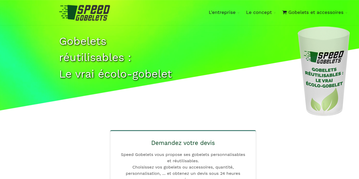 Aperçu Speed Gobelets
